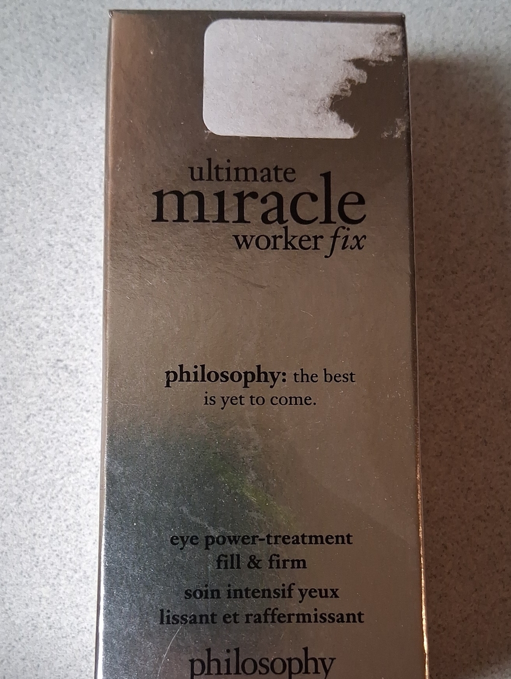 BNIB Philosophy Ultimate Miracle Worker Fix Eye Power-Treatment .5OZ